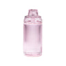 Translucent pink, ribbed glass Deco Gravity Bong, showcasing Art Deco elegance with a matching lid, crafted from premium borosilicate glass for smooth, gravity-powered performance.