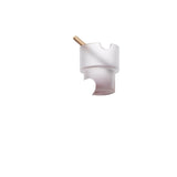 Flower Pots Ashtray Set: A minimalist, all-white clip-on holder cradling a beige cable, highlighting modern functionality and sculptural design for elegant spaces.