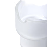 Close-up of the Flower Pots Ashtray Set, showcasing a milky-white, translucent cylindrical vessel with a pour spout, highlighting its minimalist, sculptural design.