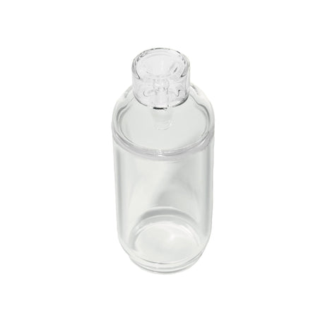 Vesper Gravity Bong, a sleek, transparent cylindrical container with a matching lid, crafted from premium borosilicate glass, designed for powerful, effortless pulls.