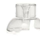 Vesper Gravity Bong with transparent suction base, featuring a shallow dome and central stem, crafted from premium borosilicate glass for smooth, effortless pulls.