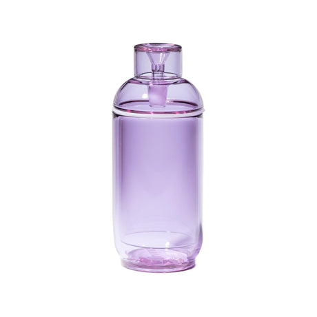 Vesper Gravity Bong, a sleek two-piece transparent container with integrated strainer, crafted from premium borosilicate glass for smooth, effortless gravity-powered pulls.