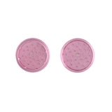 2pcs Metal 3 Magnetic Grinder featuring a pink circular design with holes, showcasing its heavy-duty build and deep chambers for efficient herb grinding.