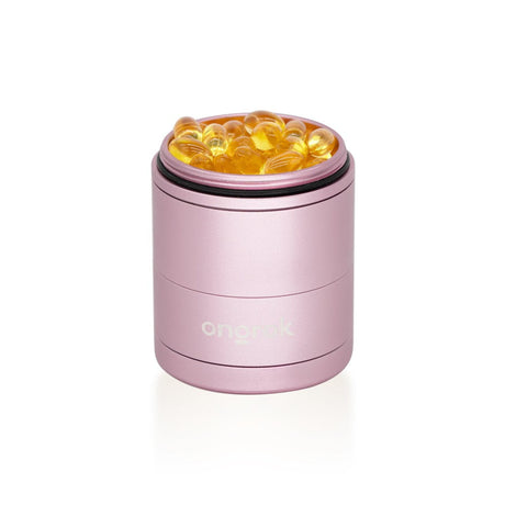 5pcs Aluminum 3 Pyramid Teeth Grinder with Storage, featuring pyramid-shaped teeth for efficient herb grinding, includes a spacious storage container and secure magnetic lid for portability.