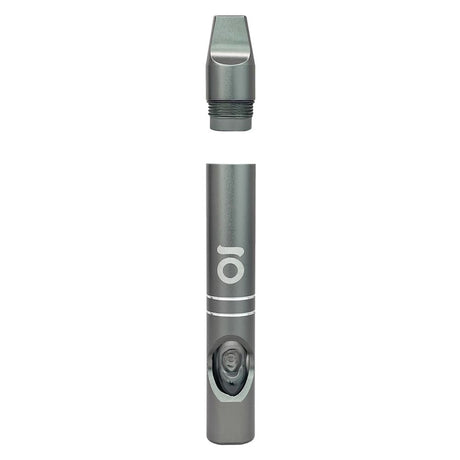 Close-up of the ONGROK Aluminum Hash Pipe, showcasing its durable metal construction and sleek one-hitter design, ideal for meditative smoking sessions.