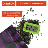 Digital Hygrometer - 6 pack with mini LCD displays for temperature and humidity monitoring, ideal for compact storage in jars, bags, and cases.