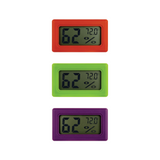 Digital Hygrometer - 6 pack with LCD display, showing temperature and humidity percentages, ideal for jars and storage, ensuring accurate environmental monitoring.