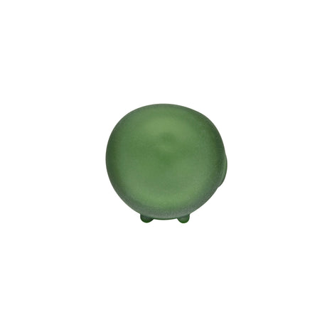 Glass Pipe - Frosted Teardrop Spoon with legs for stability, made from durable borosilicate glass, featuring an elegant teardrop design for a refined smoking experience.