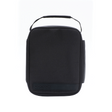 Large Smell Proof Case with Combo Lock, black rectangular carry-case with top handle, zippered closure, designed for secure, organized storage with customizable interior and hidden lock system.