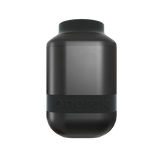 Personal Smoke Filter - Version 2 - Black: A sleek cylindrical device with a black exterior, designed for discreet odor control and featuring a comfortable silicone mouthpiece.