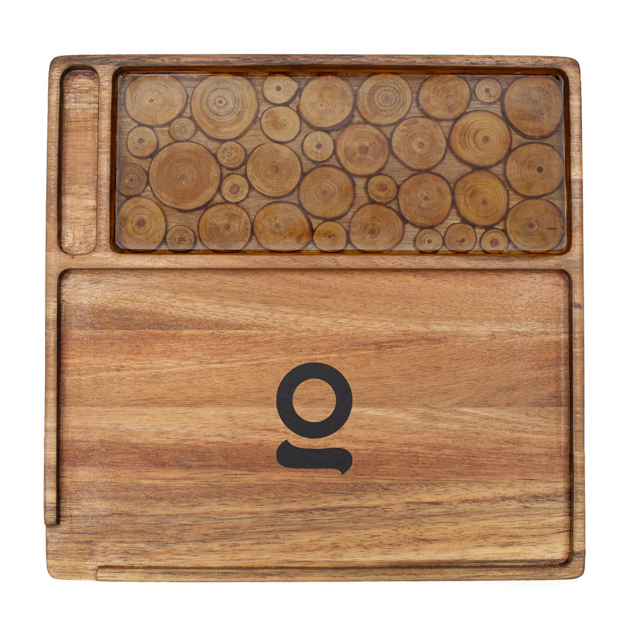 ONGROK Premium Natural Acacia Wood Rolling Tray