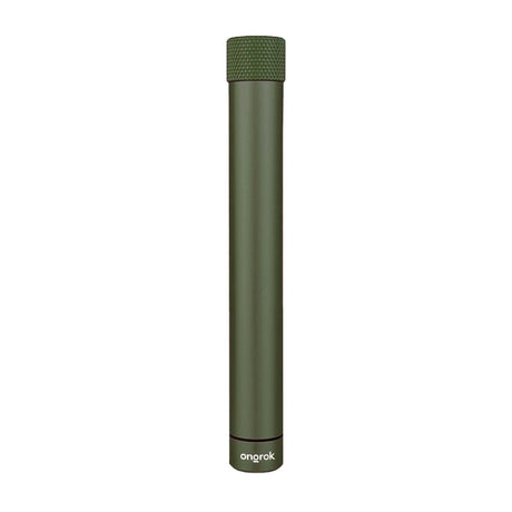 Aluminum Doob Tube, a green cylindrical container with a cap, designed for odor-proof herb storage, made from durable aircraft-grade aluminum for protection and style.