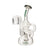 Ooze Flood Mini Recycler Dab Rig - Midnight Wave features a compact glass design with a recycler system for enhanced filtration and flavor preservation.