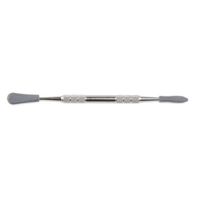 Close-up of the Ooze Dab Tool & Silicone Sleeve, showcasing its double-ended silicone tips and surgical stainless steel body, ideal for handling concentrates.