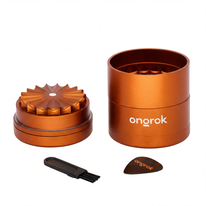 5pcs Aluminum 3" Flower Petal Toothless Grinder with Storage