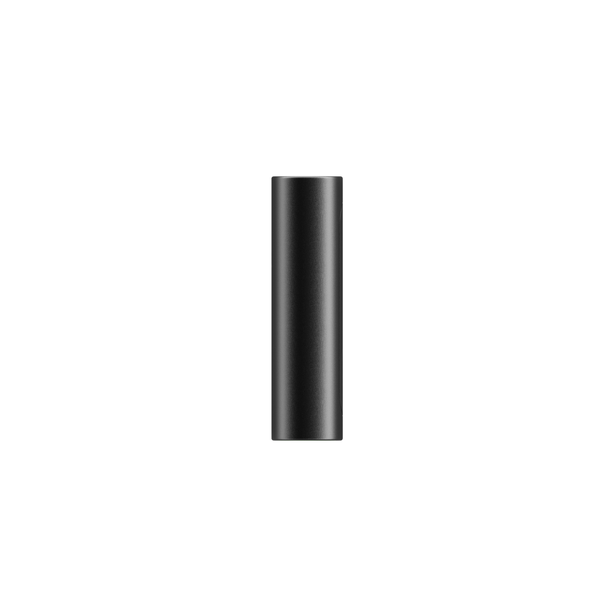 PAX FLOW vaporizer: sleek matte-black cylinder, advanced dry herb design, no visible connectors, emphasizing portability and powerful performance with hybrid heating system.