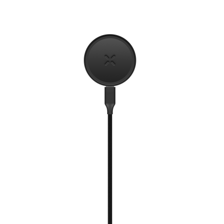 Wireless charging pad for PAX FLOW vaporizer, with braided power cable, exemplifying sleek design and advanced functionality for efficient, portable use.