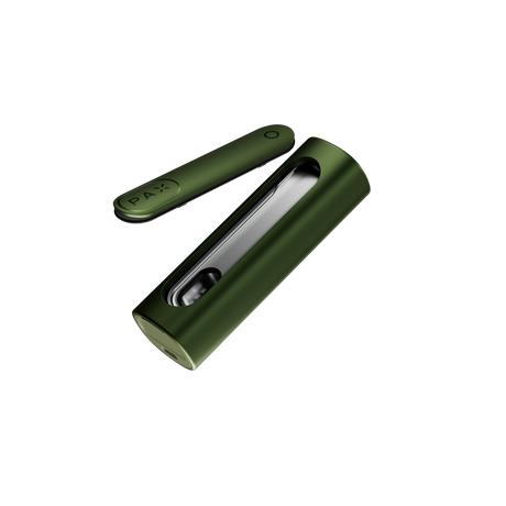PAX FLOW vaporizer with magnetic mouthpiece, showcasing its sleek design and advanced features for smooth, flavorful dry herb vaping.