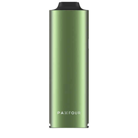 PAX FOUR portable vaporizer, showcasing its sleek design and compact form, features intuitive controls and a redesigned oven for enhanced airflow and ease of use.