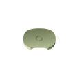 PAX FLOW Flat Mouthpiece - 2 Pack: 3-D render of a light-green, rectangular platform with a central circular recess and two semicircular cut-outs on one side.