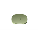 PAX FLOW Flat Mouthpiece - 2 Pack: 3-D render of a light-green, rectangular platform with a central circular recess and two semicircular cut-outs on one side.