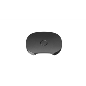 PAX FLOW Flat Mouthpiece - 2 Pack: Matte-black, rounded-rectangle pad with central circular recess, designed for seamless integration and discreet use with PAX Flow devices.