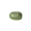 PAX FLOW Raised Mouthpiece - 2 Pack: A 3D-rendered olive-green mouthpiece with dual humps and a central button for enhanced airflow and comfort.