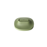 PAX FLOW Raised Mouthpiece - 2 Pack: A 3D-rendered olive-green mouthpiece with dual humps and a central button for enhanced airflow and comfort.