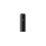 PAX Mini 2 black vaporizer with a tapered mouthpiece, four-petal LED indicator, compact design, showcasing its portability and advanced features for dry herb use.