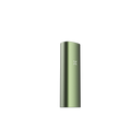 PAX Mini 2 vaporizer, pocket-sized, matte-metallic green, with a four-petal LED indicator, rounded edges; designed for smooth, flavorful herb vaporizing.