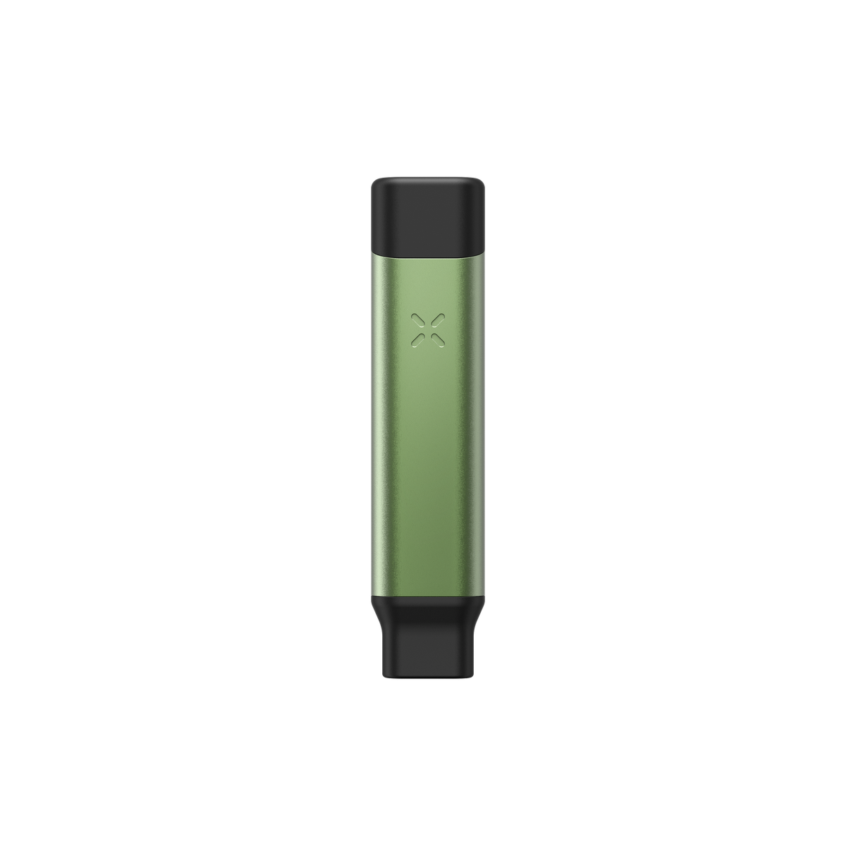 PAX Stash Tube - Greenstone: A compact, green aluminum tube with a black mouthpiece, designed for discreet, smell-proof storage and easy filling for PAX vaporizers.