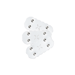 Pack of three PAX 2/3 oven screens, featuring flat surfaces with holes, designed to hold dry herb and flower. Compatible with PAX 2, 3, MINI, PLUS.