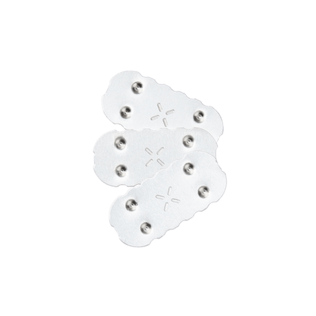 Pack of three PAX 2/3 oven screens, featuring flat surfaces with holes, designed to hold dry herb and flower. Compatible with PAX 2, 3, MINI, PLUS.