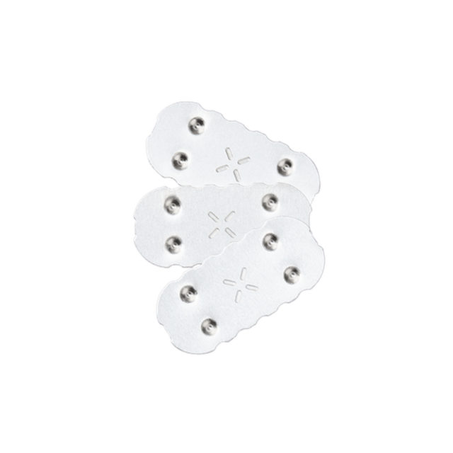 Pack of three PAX 2/3 oven screens, featuring flat surfaces with holes, designed to hold dry herb and flower. Compatible with PAX 2, 3, MINI, PLUS.