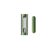 PAX FLOW components: magnetic charging chamber and PAX Era pod, forming a compact oil-vaporizer for smooth, flavorful vapor.