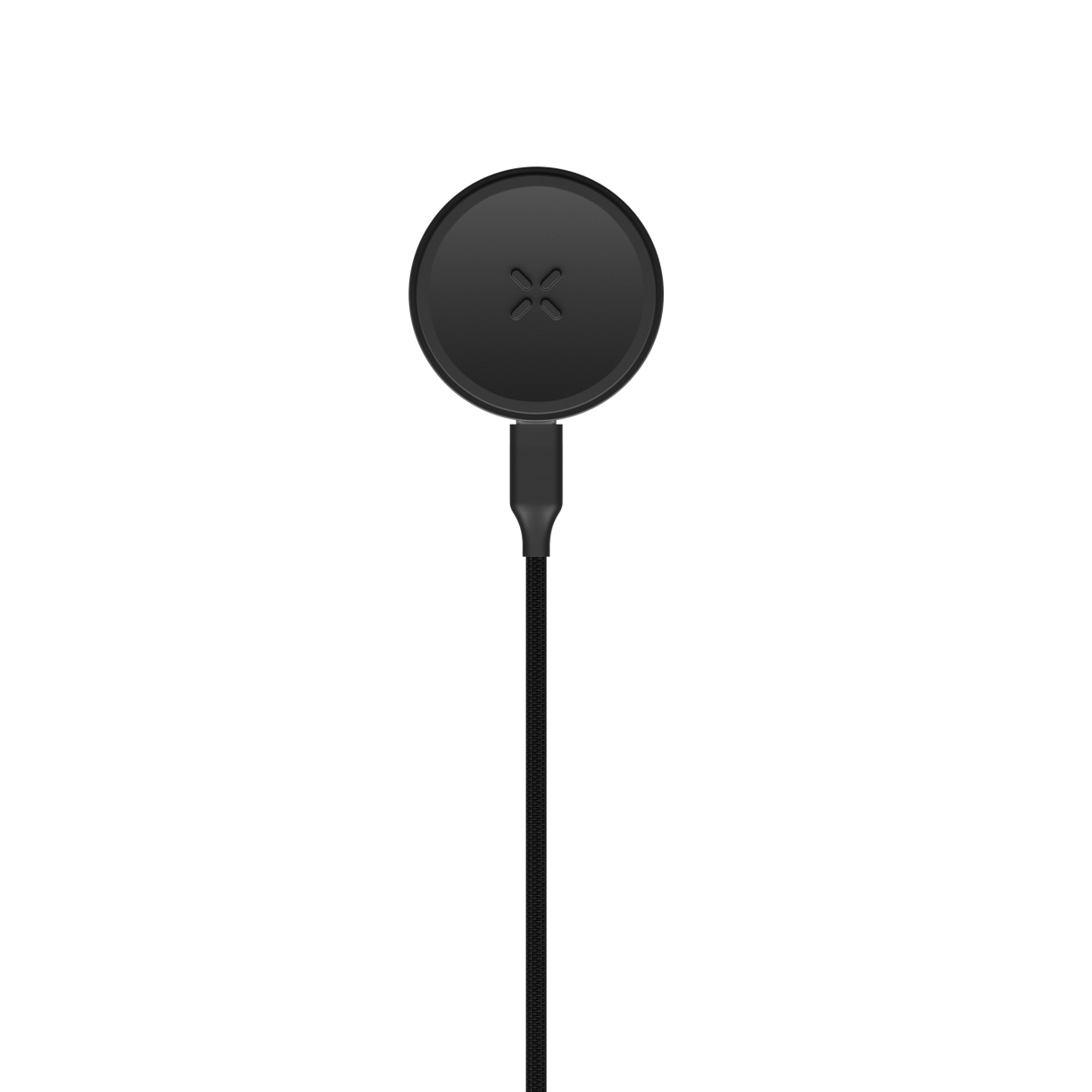 Wireless charging pad for PAX FLOW vaporizer, with braided power cable, exemplifying sleek design and advanced functionality for efficient, portable use.