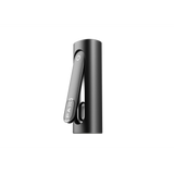 PAX FLOW portable vaporizer with matte-black cylindrical body, hinged mouthpiece featuring the PAX logo; designed for dry herb and concentrate use.