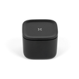Stash Jar - Small: Black square design with white X, crafted from airtight aluminum, ideal for discreet, smell-proof herb storage, protecting contents from sunlight.