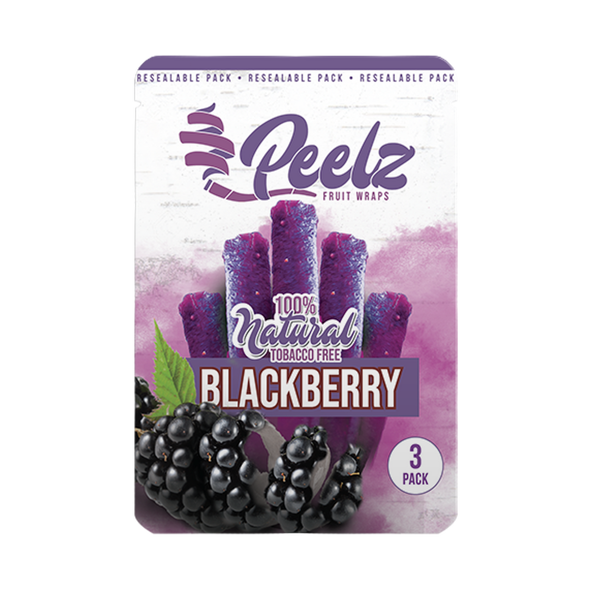 Blackberry Fruit Wrap - 3 Pack - Carton 10 features natural fruit wraps, capturing the essence of rich blackberry flavor, ideal for a smooth, slow-burning smoke.