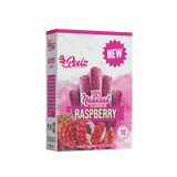 Raspberry Fruit Wrap - 3 Pack - Carton 10: Close-up of raspberry detail, highlighting tangy flavor. Ideal for smoke shops, featuring easy-roll, tobacco-free, fruit-based wraps.