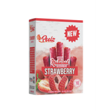Strawberry Fruit Wrap - 3 Pack - Carton 10: Close-up of natural strawberry wraps with logo and label details, highlighting smooth, slow-burning, tobacco-free features.