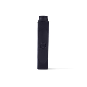Pocket Philter - Black: A slim, handheld personal filter with a circular top, designed for reducing vapor emissions when used with smoking accessories.