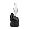 Close-up of the Puffco Peak Electric Dab Rig - Onyx, showcasing its sleek design with a hand-blown glass bubbler and intuitive single-button operation.