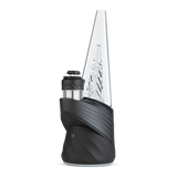 Peak Pro 3DXL Electric Dab Rig - Onyx, showcasing a sleek, glass design with a black and silver pipe, highlighting advanced features for superior hash performance.