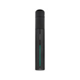 Pivot Electric Dab Pen - Onyx, a sleek cylindrical device with a green light, designed for discreet, portable dabbing with haptic feedback and four heat settings.