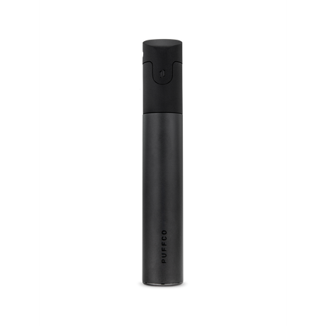 Pivot Electric Dab Pen - Onyx, a sleek, compact pen-sized vaporizer with a visible light bar and black cylindrical design, ideal for discreet dabbing.