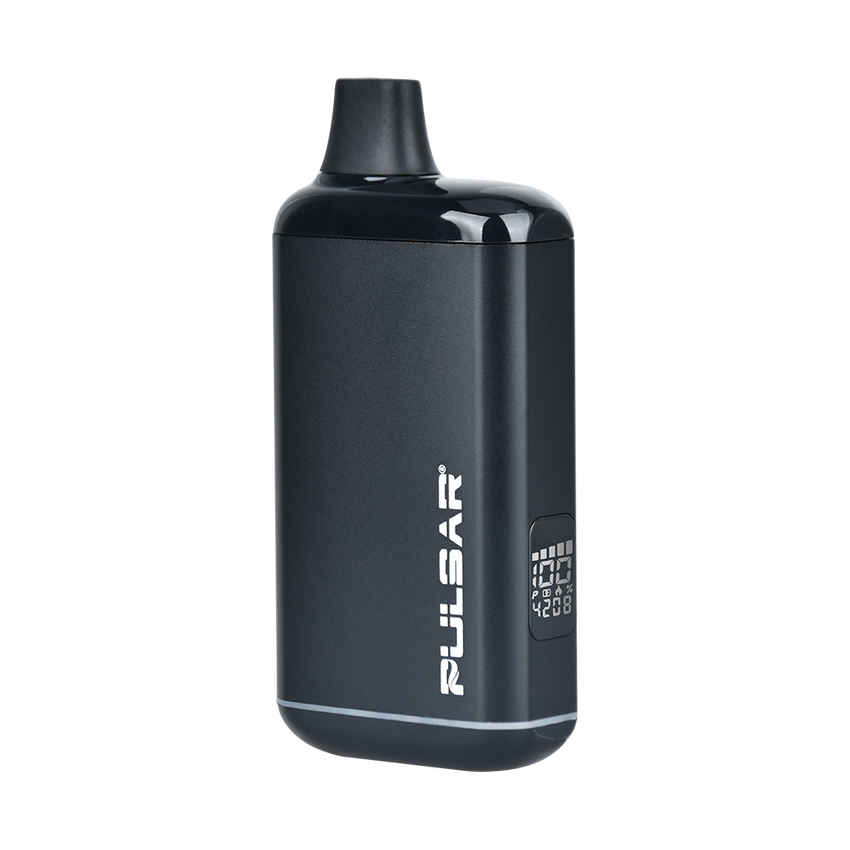 Pulsar 510 DL 2.0 PRO Auto-Draw VV 510 Battery, a sleek black vaporizer with digital display, silicone mouthpiece, and discreet cartridge port.