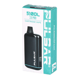 Pulsar DL 2.0 PRO Auto-Draw VV 510 Battery carton of 10 featuring sleek black vape with concealed cartridge, LED display, and adjustable voltage settings.