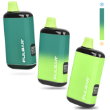 Pulsar DL 2.0 PRO Thermo VV 510 Battery pod-style vaporizers with OLED display, color-changing housing, and built-in mouthpiece, showcasing sleek design and interactive finish.