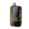 Pulsar DL 6.0 Crackle 510 Battery featuring a black crackle-textured panel, colorful neon patterns, built-in mouthpiece, and sleek design for discreet use.